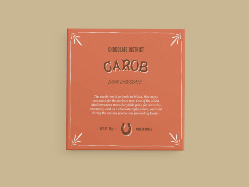 Chocolate District Carob Caramel Dark Chocolate Bar