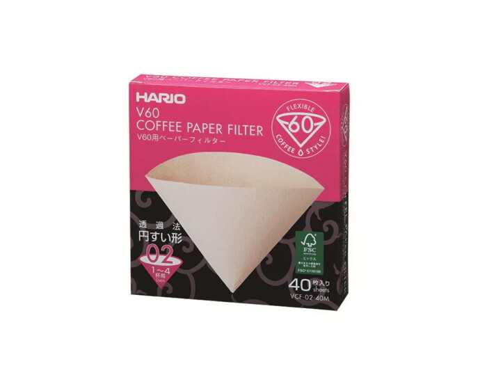Hario V60 Paper Filters Brown - 40 Pack